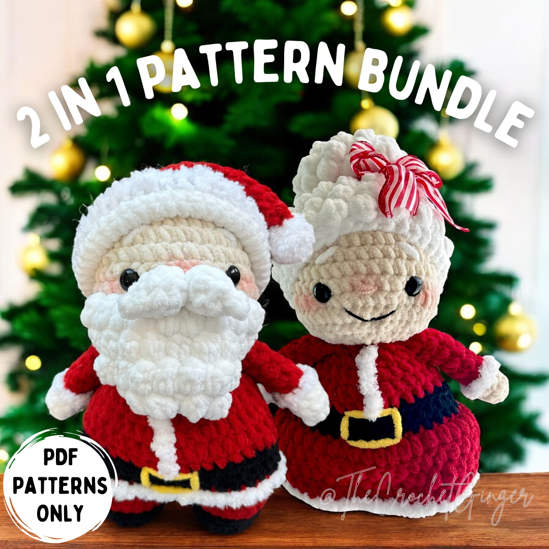 2 in 1 - Santa & Mrs. Claus || Digital Crochet Patterns