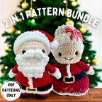 2 in 1 - Santa & Mrs. Claus || Digital Crochet Patterns