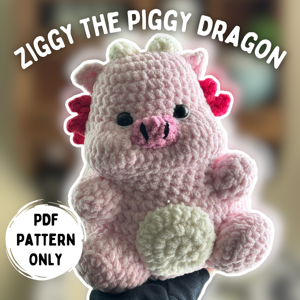 Ziggy The Piggy Dragon || Digital Crochet Pattern