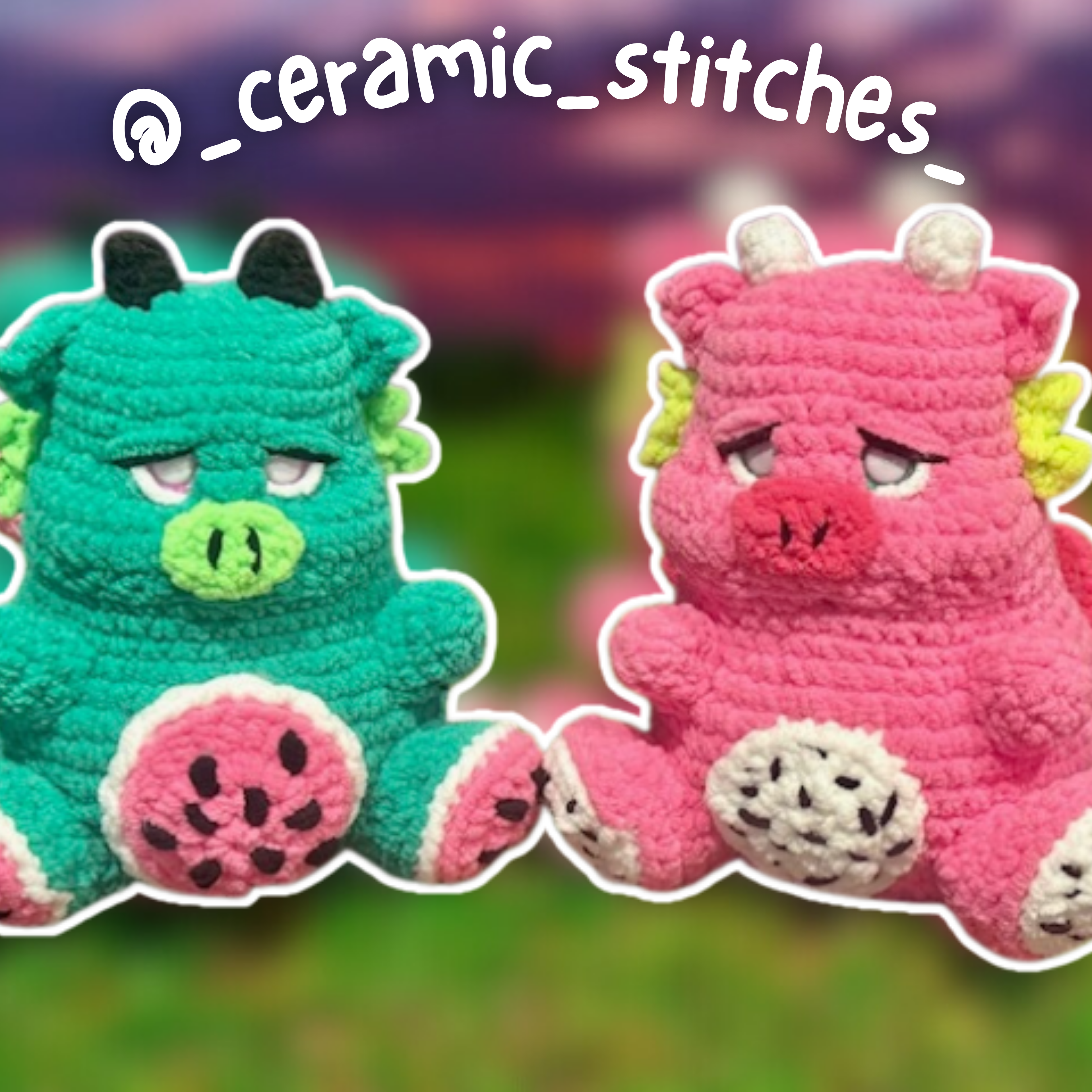 Ziggy The Piggy Dragon || Digital Crochet Pattern